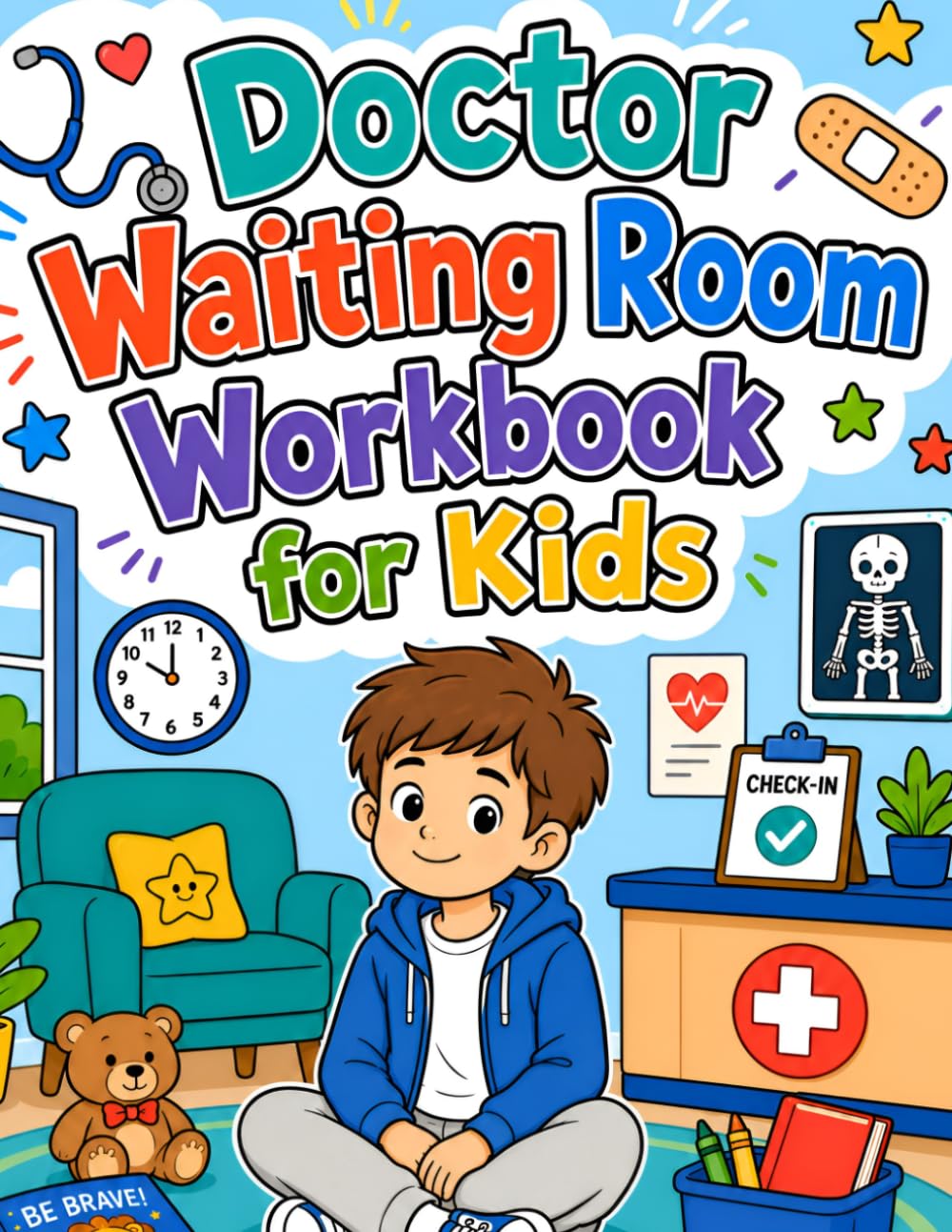 Doctor Waiting Room Workbook for Kids: Calm Choices, Feelings Check-Ins, Quiet Games, and Brave Activities for Checkups and Shots