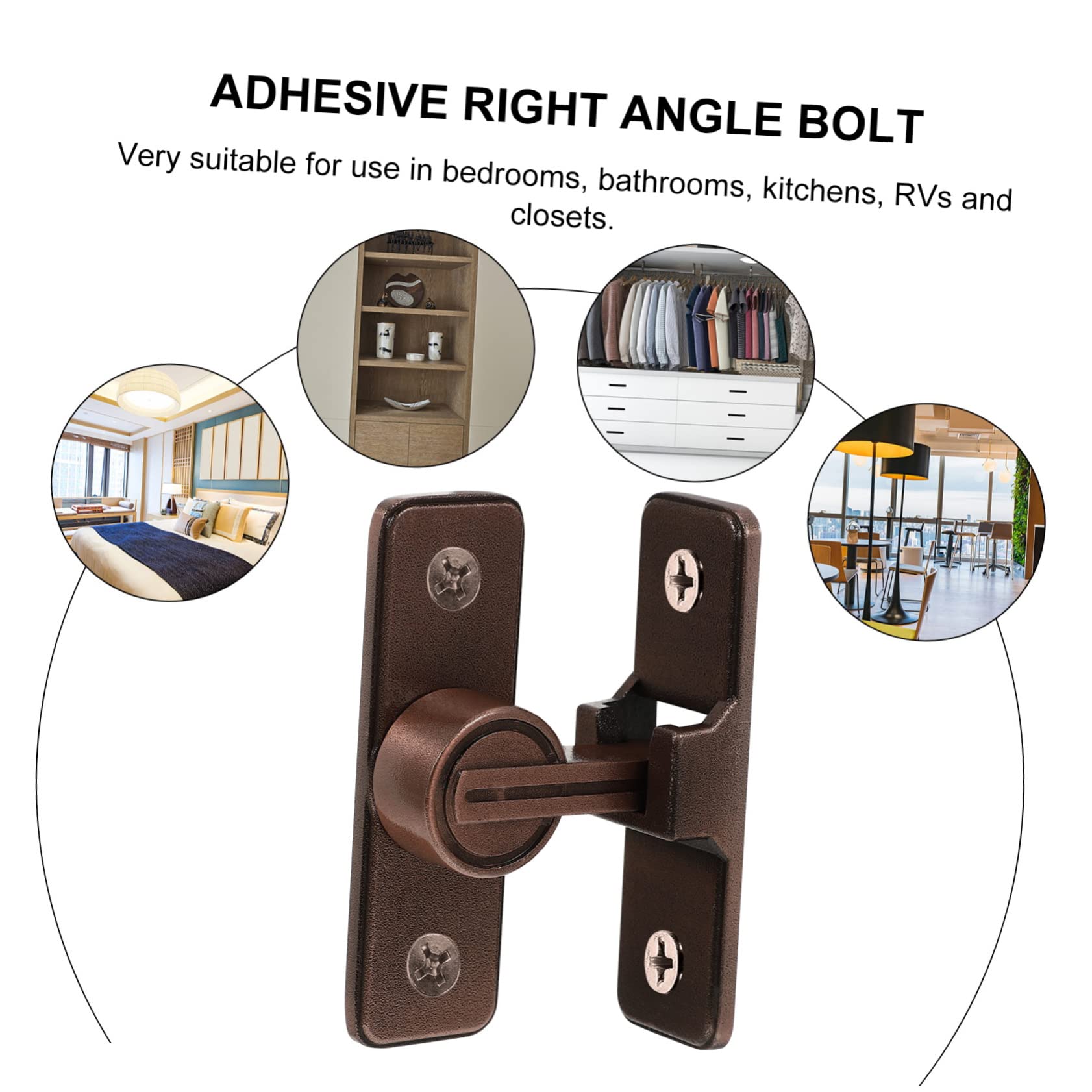 OSALADI 2pezzi Chiavistello Per Porta Scorrevole Luminosa Con Ingranaggio Gradi Serratura Per Sicurezza Di Finestre e Porte Installazione Facile e Resistente All Usura