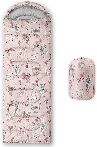 Miniatura 14 de QOOMO - Saco de Dormir para Acampar, para 3 Estaciones, Clima Cálido y Fresco, Ligero, Resistente al Agua, para Adultos y Niños, Equipo de Camping