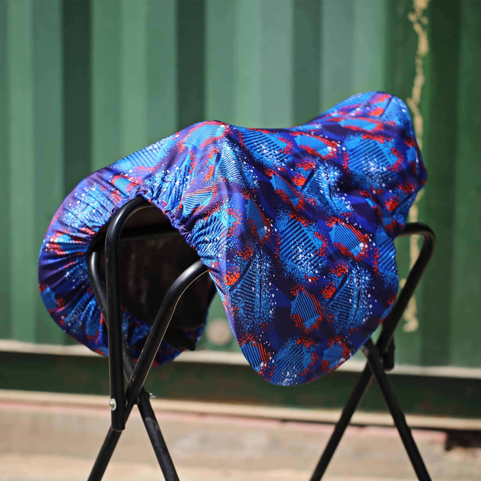 Harrison Howard Housse de selle de dressage extensible Bleu chic