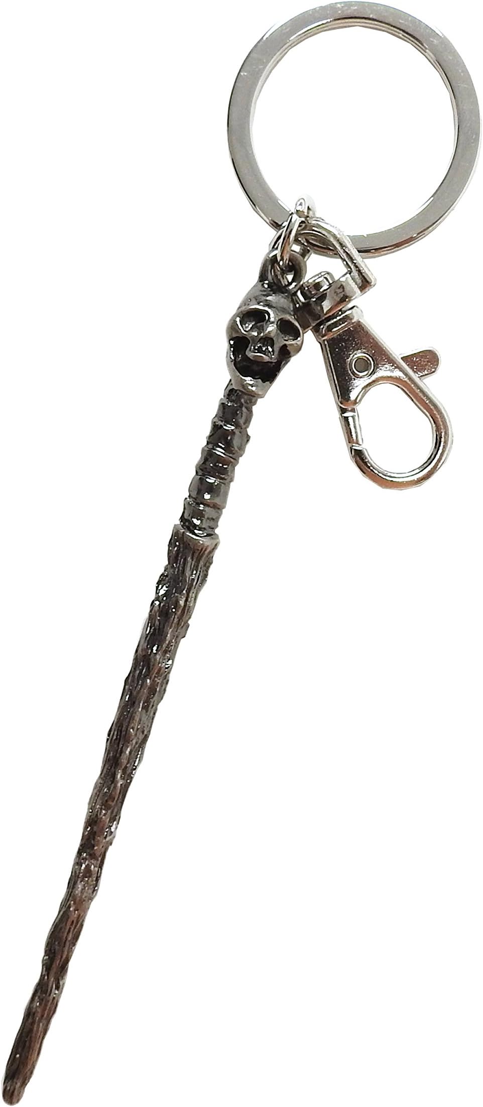 Harry Potter Death Eater Wand Pewter Key Ring Key Accessory, Silver