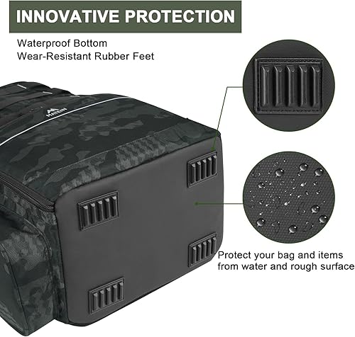 Miniatura 7 de MATEIN Mochila para Pesca, Bolsa de Equipo de Pesca Resistente al Agua con Soportes para Caña de Pescar y Enfriador, Regalos de Equipo para Hombres