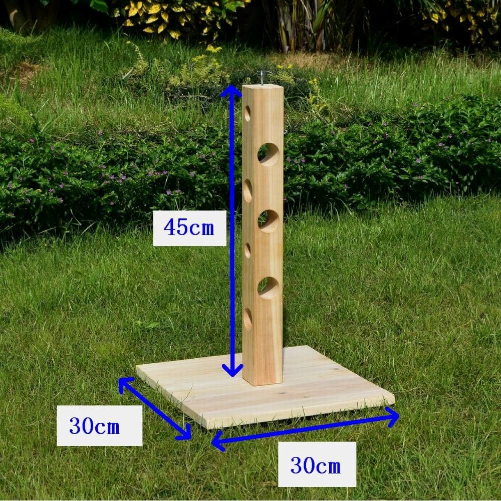 Melko Futterbaum Kaninchen Futterspender 45 cm hoch Nagerbaum Nagetiere Futterstation mit Erdspieß Futterraufe
