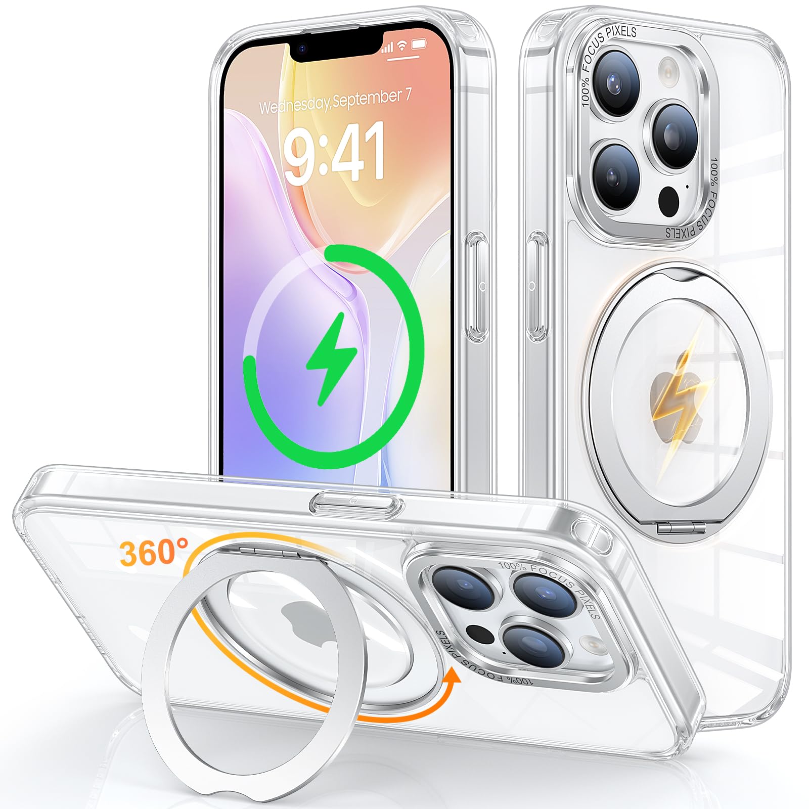 iPhone 13 Pro 用 ケース Magsafe対応 ワイヤレス充電 36…