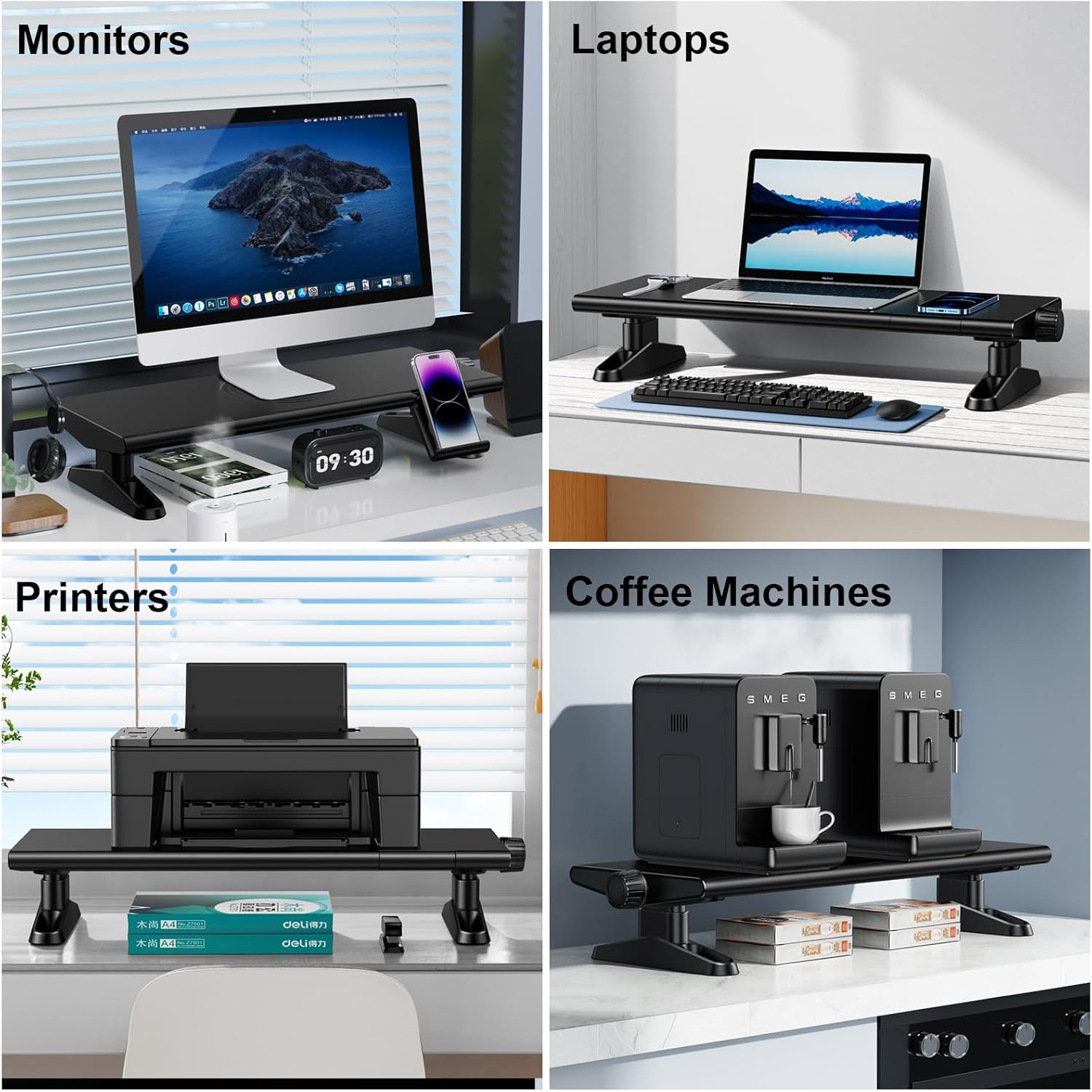 Computer Monitor Stand For Desk, Adjustable Height Chile | Ubuy