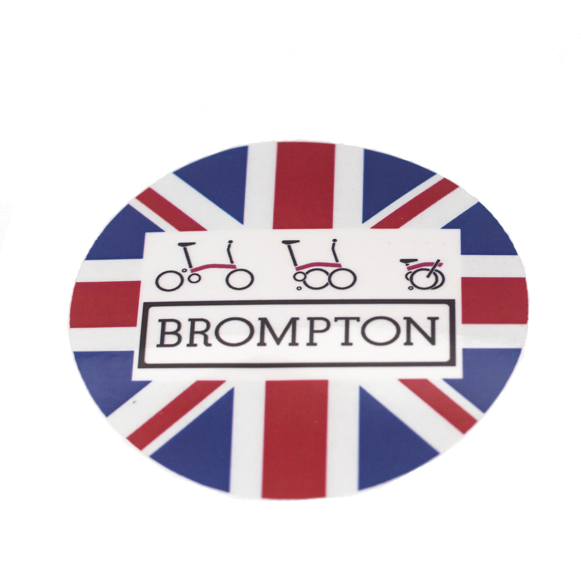 3 x Stylish Vinyl Stickers folding bike 7x7cm Decal (3 pack)