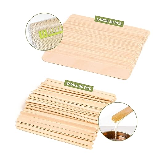 Miniatura 2 de JJ Autumn Varillas aplicadoras de madera de alta calidad para depilación de cera, espátulas de madera de abedul natural para aplicación de cera dura