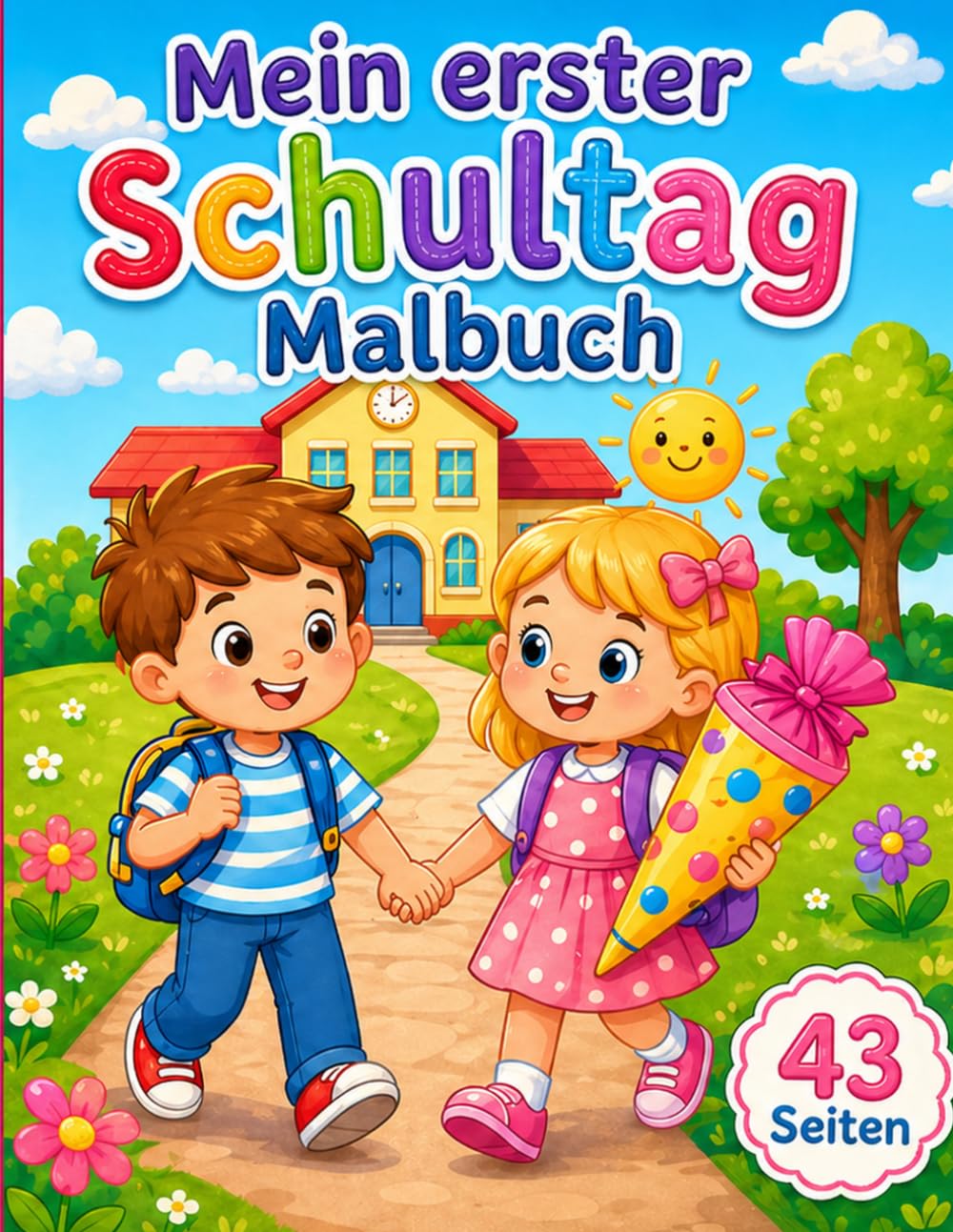 Mein erster Schultag Malbuch