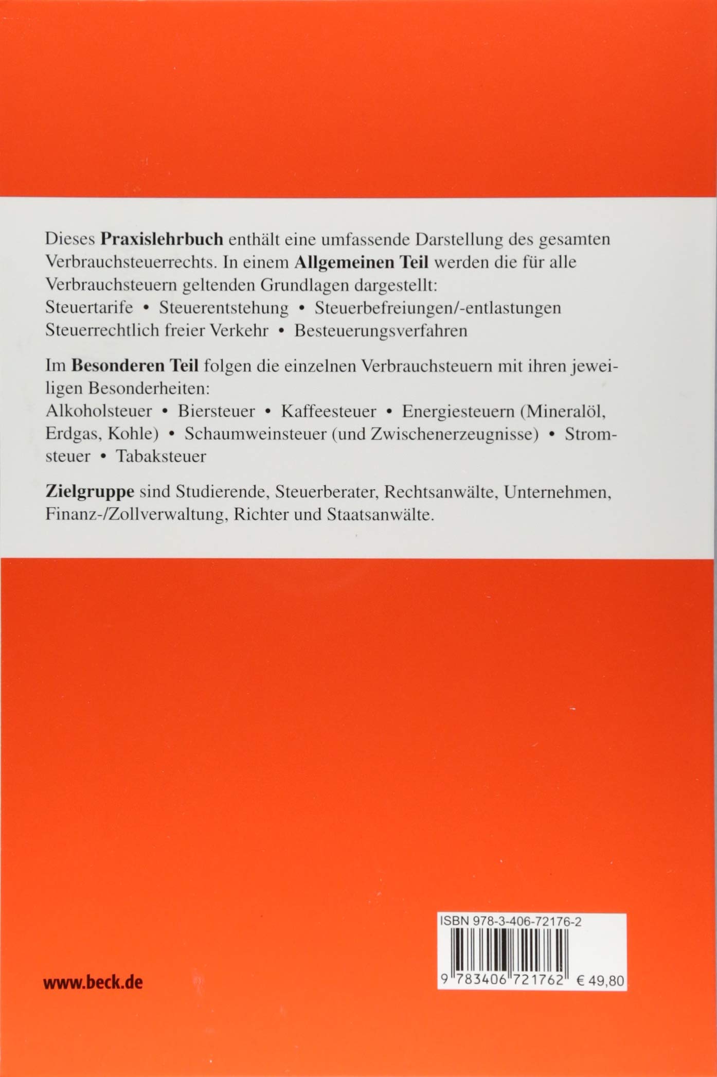 Verbrauchsteuerrecht (Studium und Praxis)
