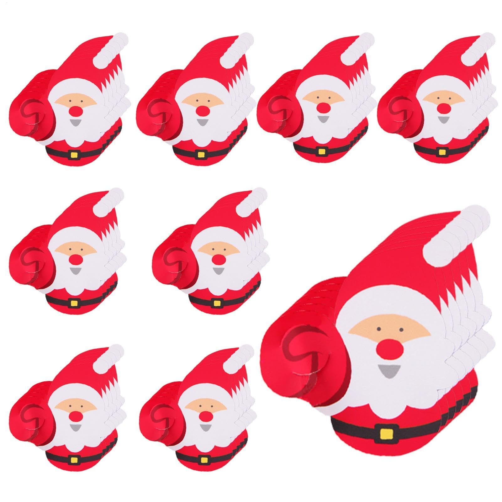 Soporte para tarjetas de Navidad, paquete de 50 tarjetas de para caramelos de azúcar | Decoraciones de embalaje de piruletas