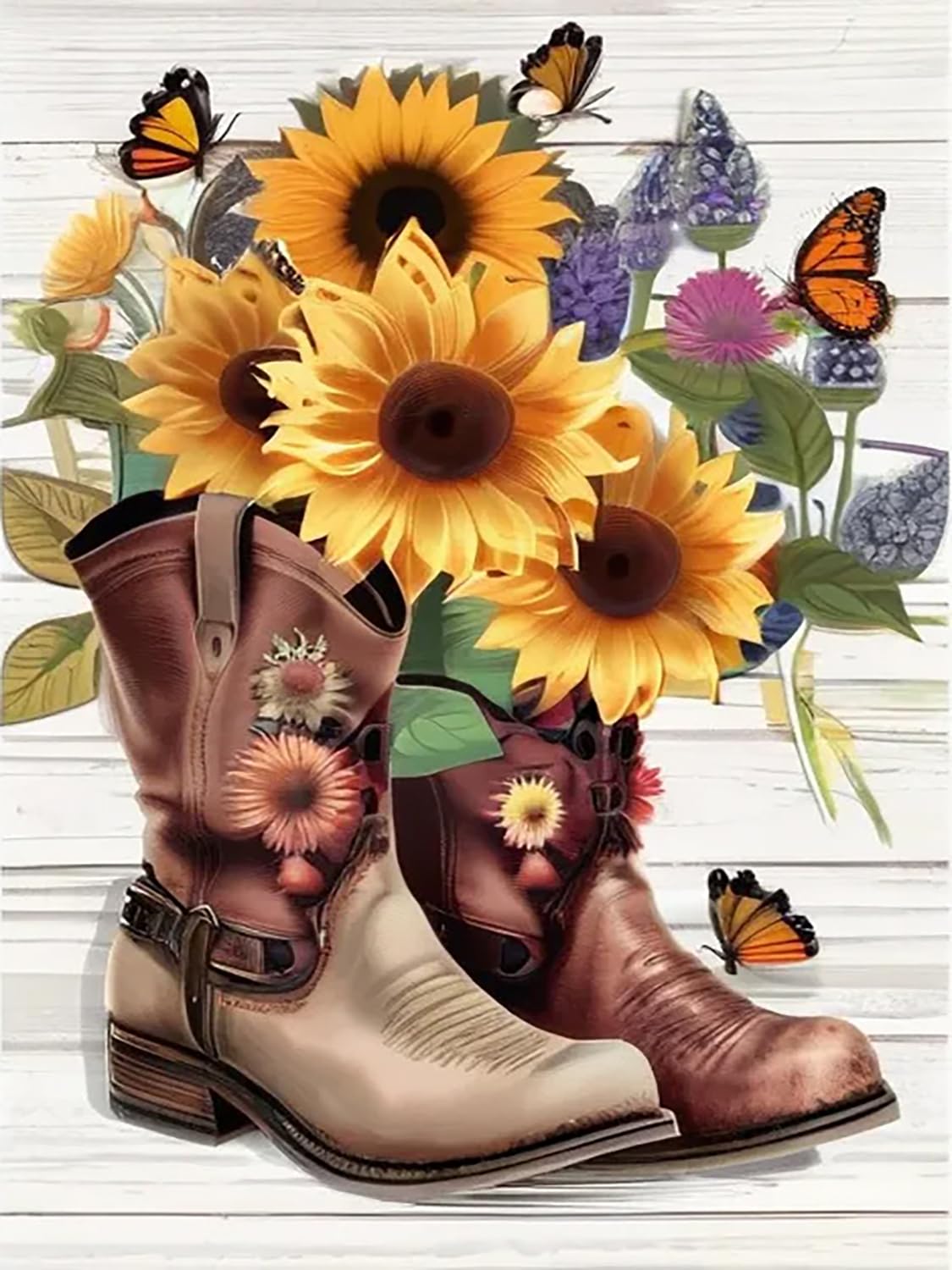 ARPADAMO Diamond Art Kits for Adults,5D Sunflower Diamond Painting DIY Flower Diamond Art Diamond Painting Kits for Adult,Round Full Drill Diamonds, Diamond Art Kits for Home Decor-12x16inch