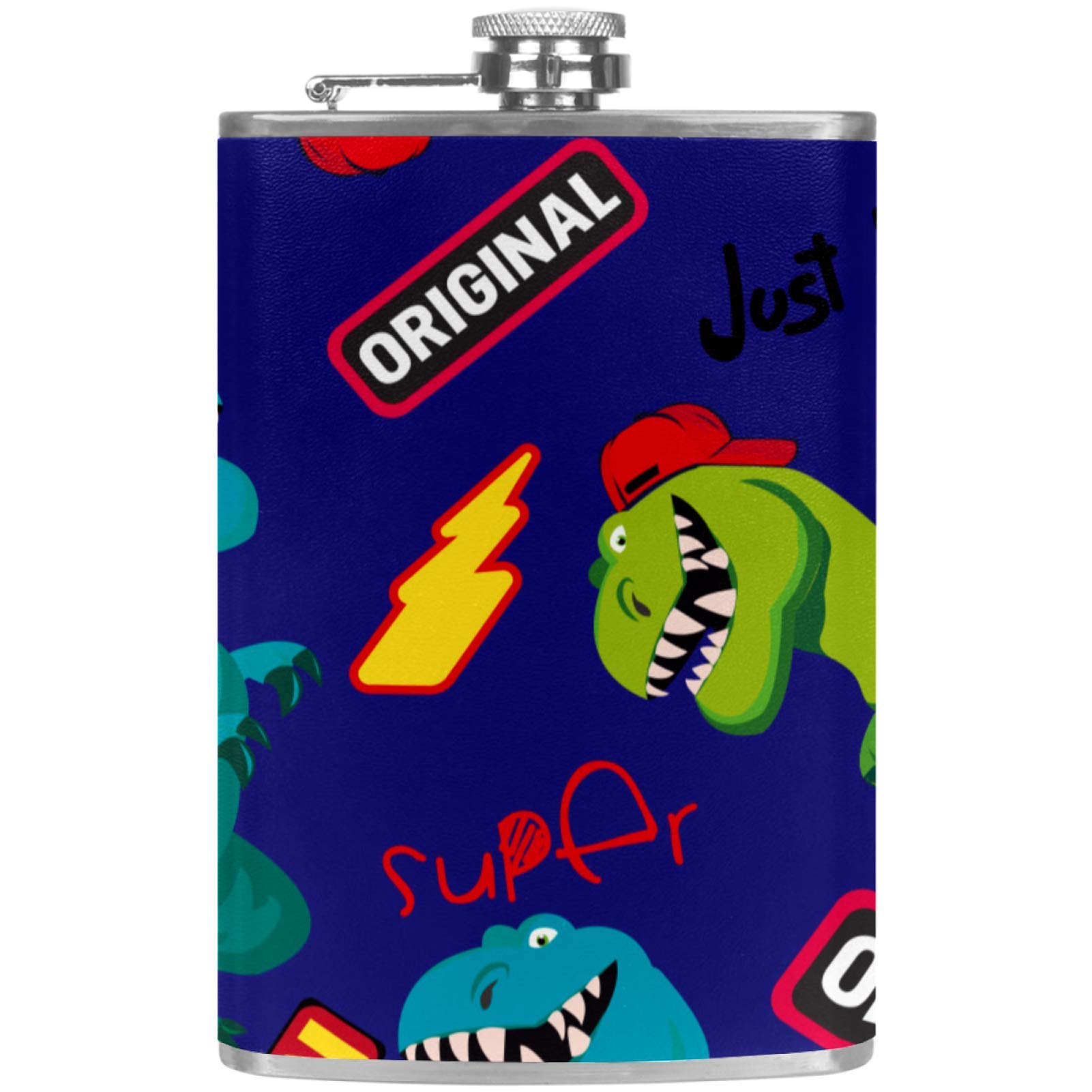 Flasque à whisky originale dinosaure : cadeau idéal avec entonnoir pour fête