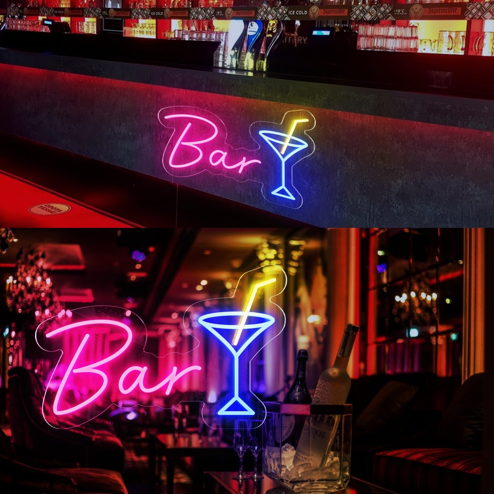 Neon Bar Sign, Bar Led Party Wall Decor, Bar Signs for Home Bar
