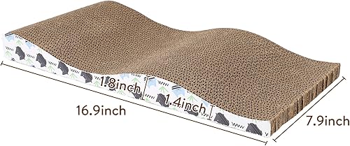 Miniatura 2 de Rascador de cartón para gatos, rascador de cartón para gatos, cartón para gatos de interior (paquete de 2)