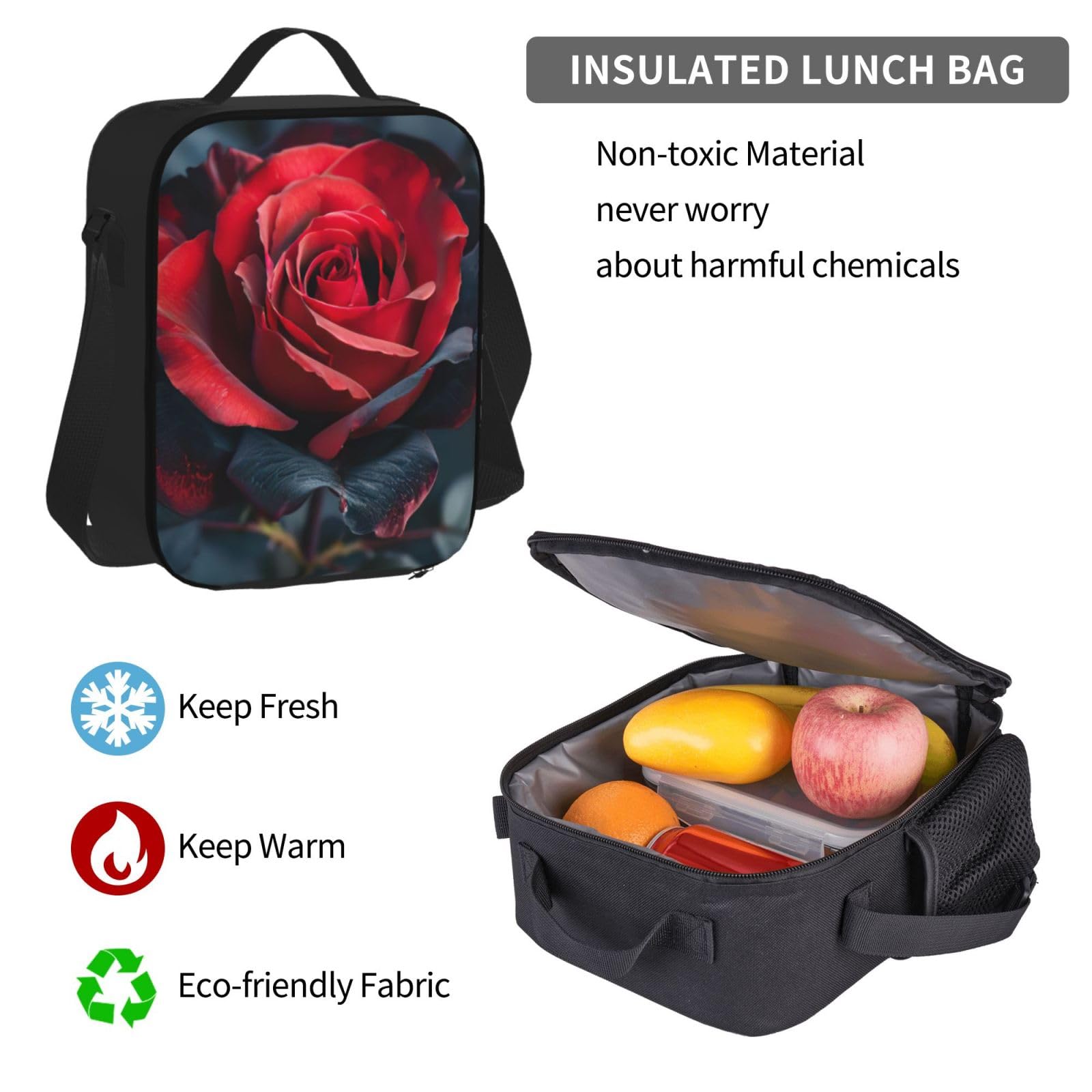 Zaino, borsa portapranzo, astuccio, set da 3 pezzi, per lavoro e