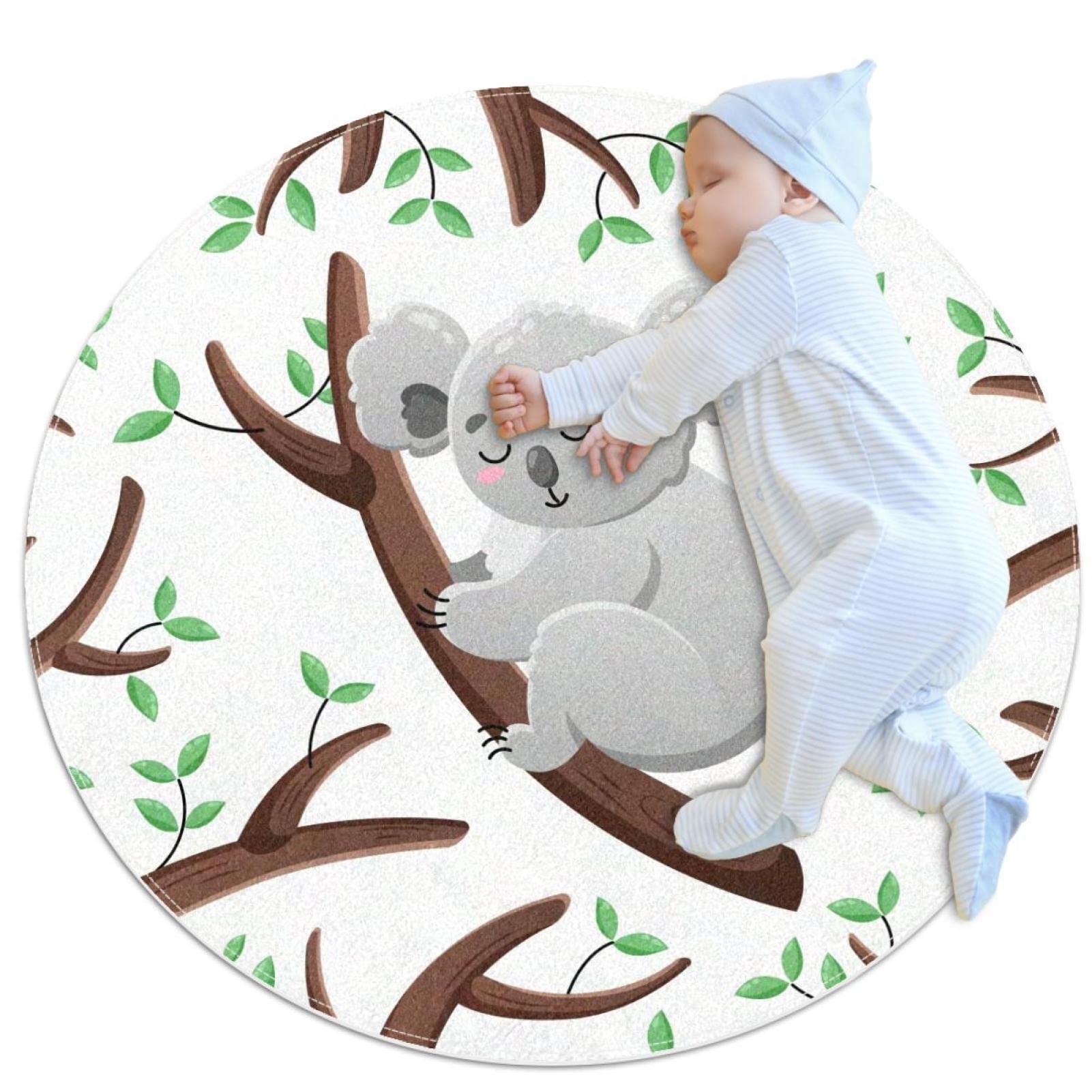 Tapis rond koala douceur absolue pour éveiller les sens de votre bébé