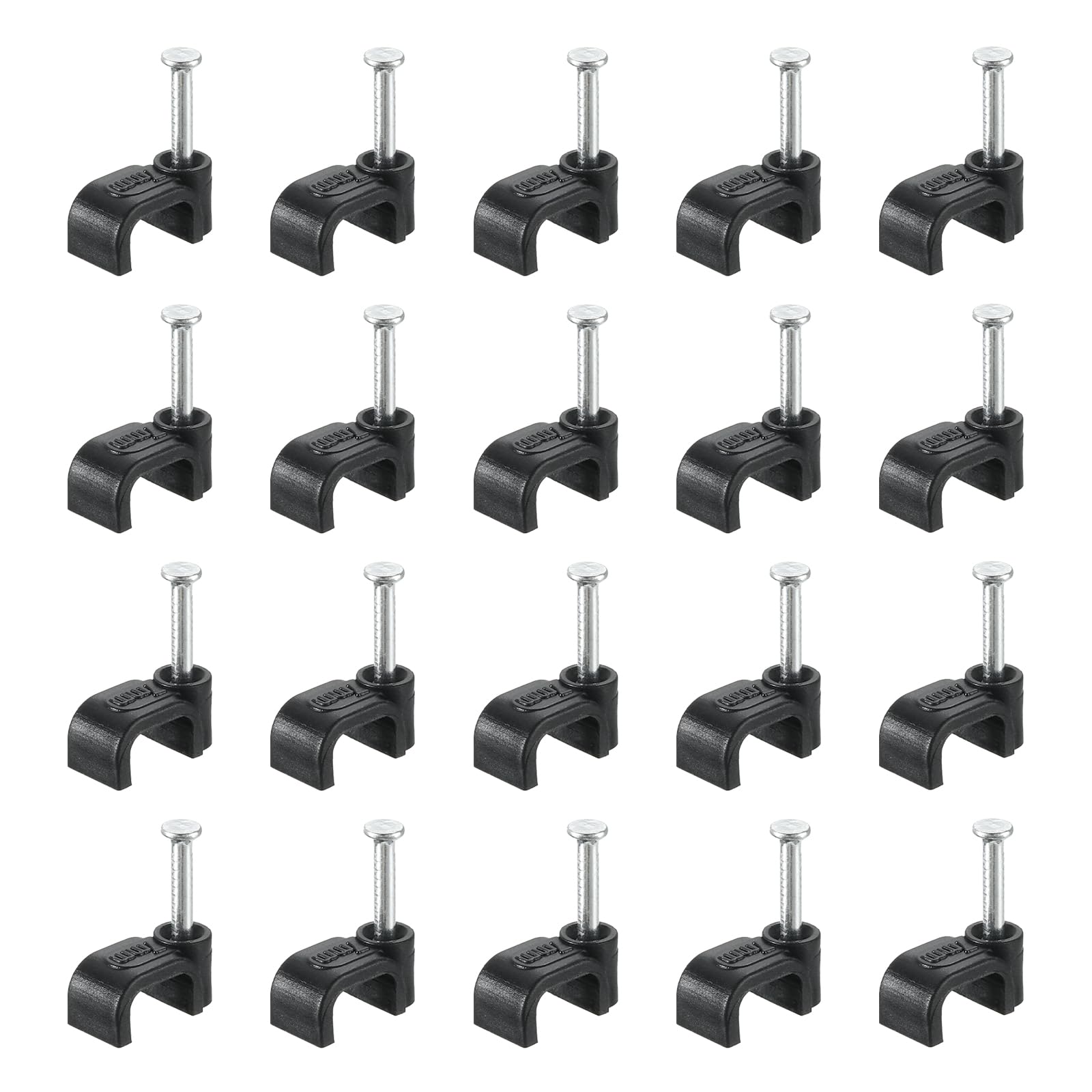 Clips de cable Ethernet de 7 mm con clavo de acero uxcell de alta resistencia 7