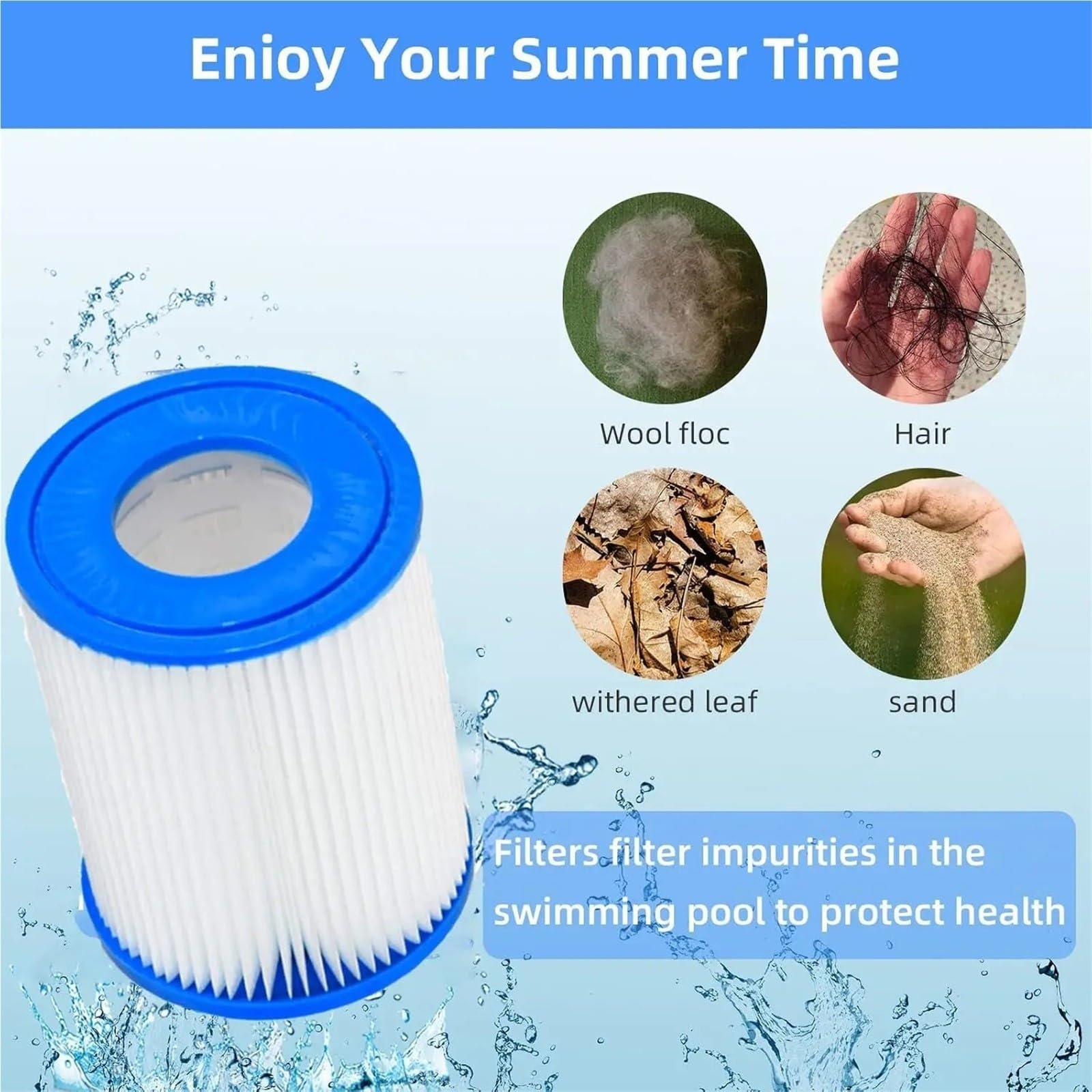 Cartuccia Filtro, Compatibile Con Bestway, II, Cartuccia Filtro Piscina