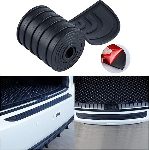 GaRhomxy Protector de parachoques trasero de automóvil, tira de protección antideslizante de 41.5 x 3.6 pulgadas, protector de parachoques trasero