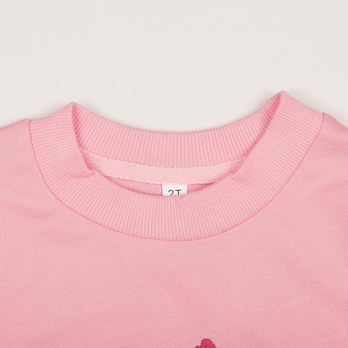 Miniatura 3 de Sudaderas para niñas pequeñas, cuello redondo, sin botones, de manga larga, para invierno, casual, ropa 2T-7T