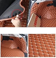 Vista 3 de Alfombrilla personalizada de maletero para Mercedes GLS Class 2+2+2 asientos (Negro con costuras doradas)