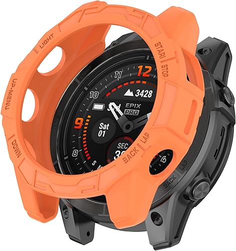 Funda compatible con Garmin epix Pro (Gen 2) de 1.850 in, cubierta de pantalla de TPU, antiarañazos, marco de parachoques de repuesto, funda