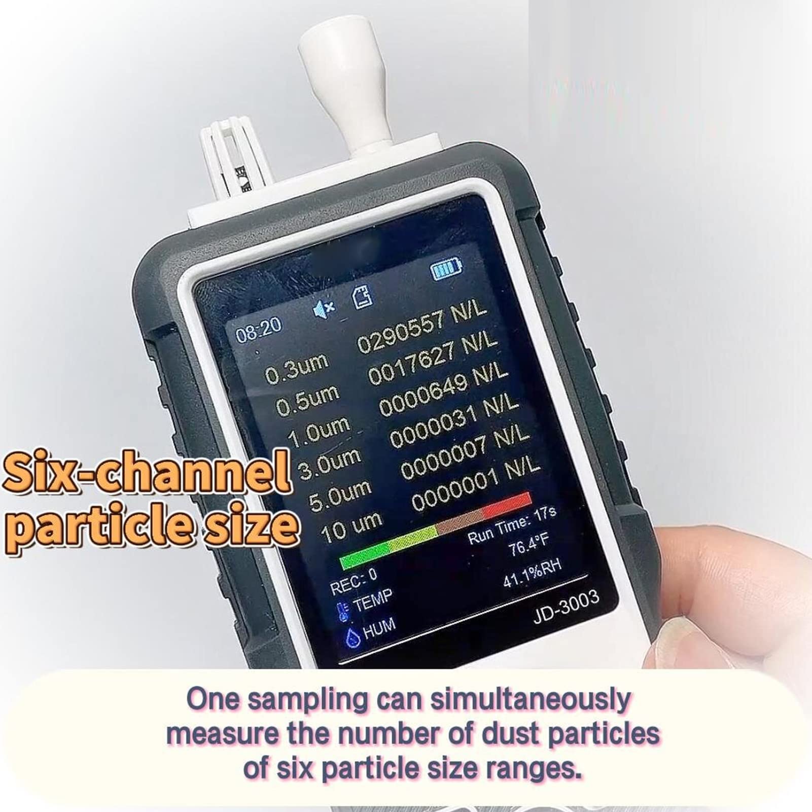 Air Quality Detector, Essential Air Particle Meter PM2.5 PM10 Air Quality Tester for Indoor & Outdoor Air Pollution Detection, Particle Counter for Cars, Homes, Schools
