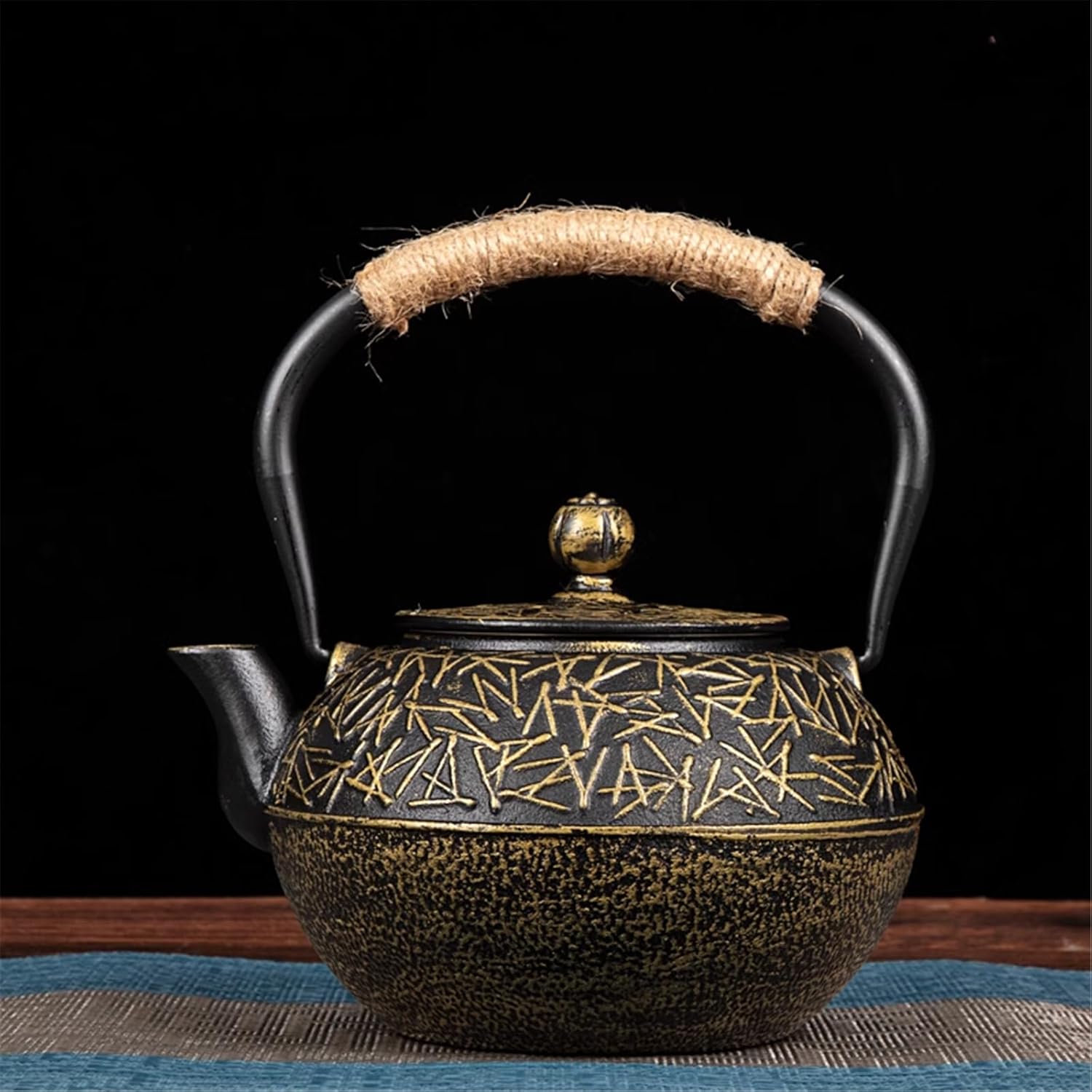 Ceramic Teapot with a Handle for Safe Tea Brewing-style8