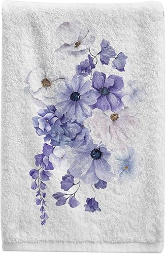 ALAZA Toallas de mano de camelia, 100% algodón, suaves, decorativas, de lujo, absorbentes, para playa, gimnasio, spa, 16 x 30 pulgadas