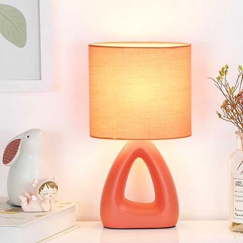 Miniatura 4 de Lampwell LILA Lámpara de mesa pequeña para sala de estar como lámpara de mesa de noche para dormitorio, lámpara de mesa moderna de cerámica, lámpara