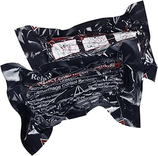 Israeli Bandages, Hemostatic Compression Bandage with Sterile Double Vacuum Sealed, Emergency Pressure Trauma Dressing Med...