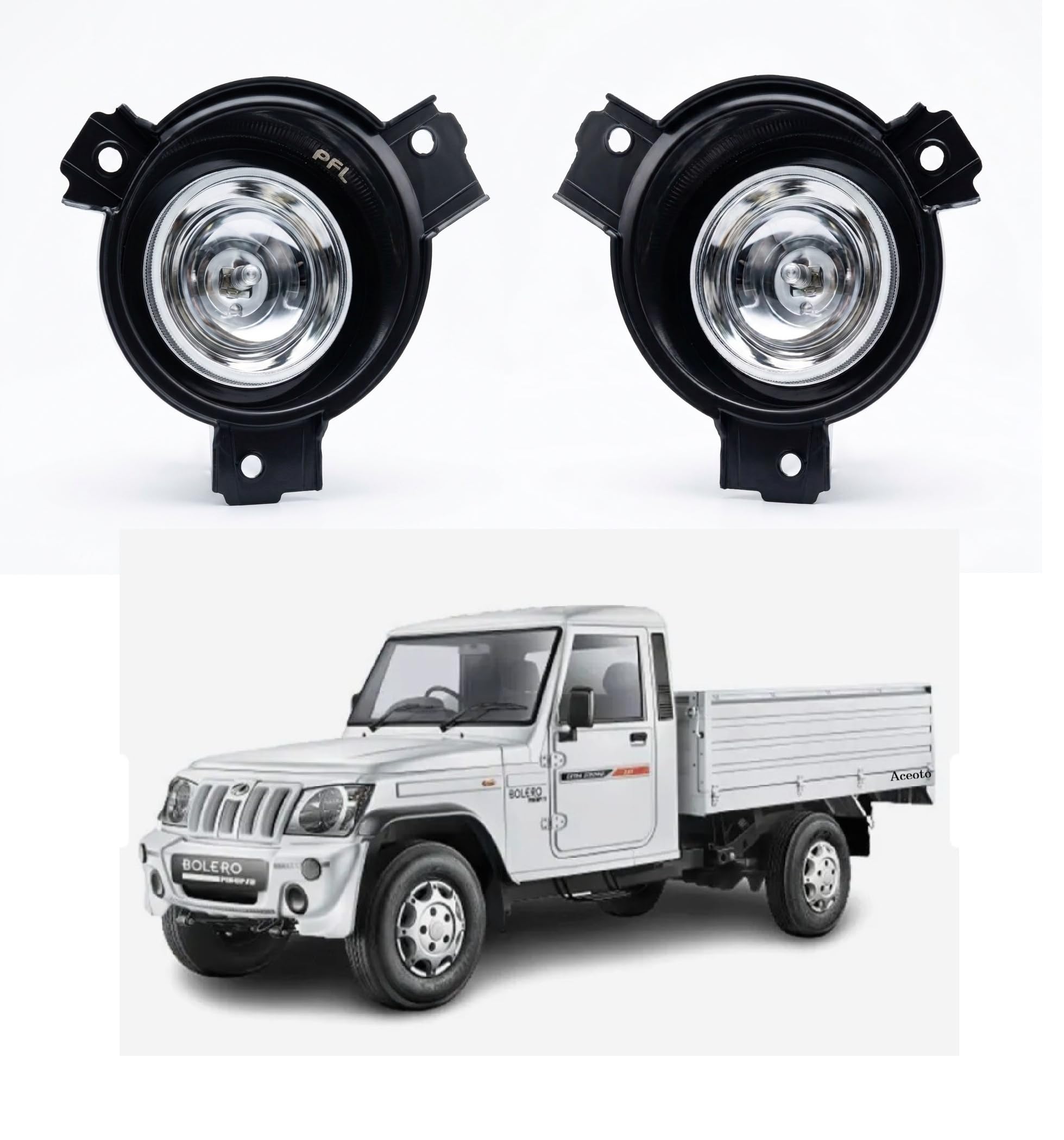Fog Lamp Set for Mahindra Bolero Maxx Pickup (Left & Right Side) With H3 Bulb (Pair)-image-13