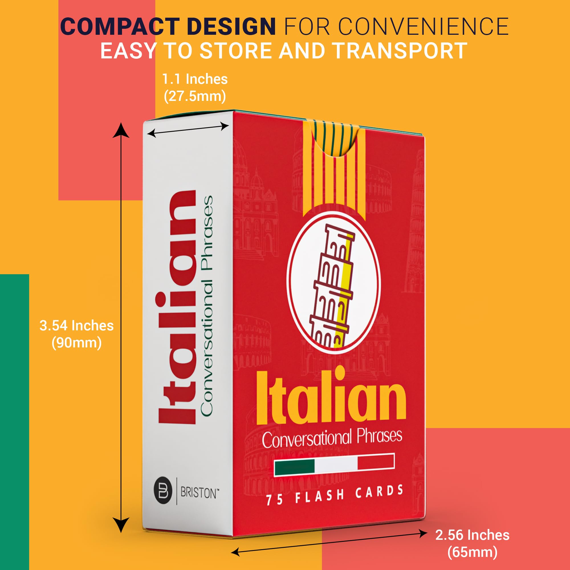 Italian Conversational Phrase Flash Cards - 75 Beginner Sayings for Travel, Memory, Quick Reference - Educational Language Learning Resource Tool - Fun Play - Kids, Students, Classroom, Homeschool - Image 6