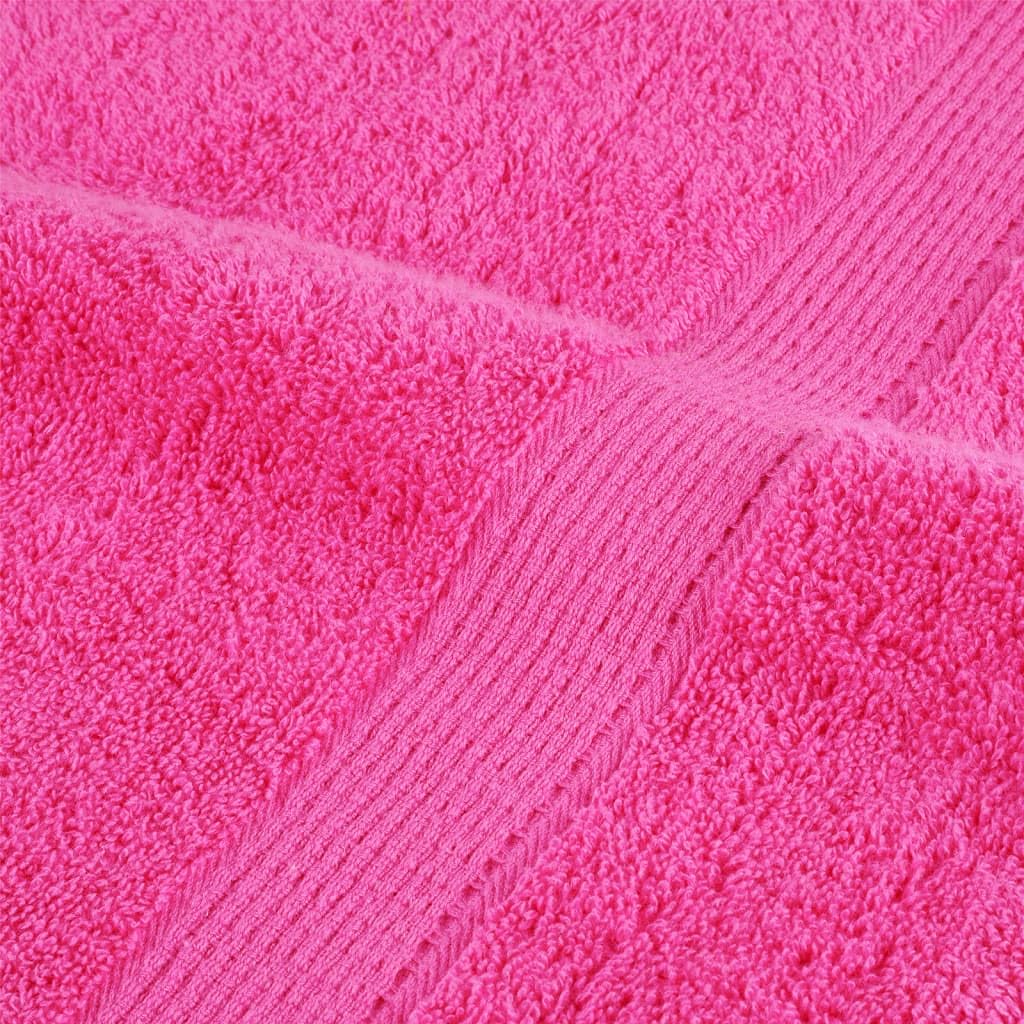 SOLUND - Juego de toallas de baño (10 unidades, 30 x 50 cm, 600 g/m²), color rosa