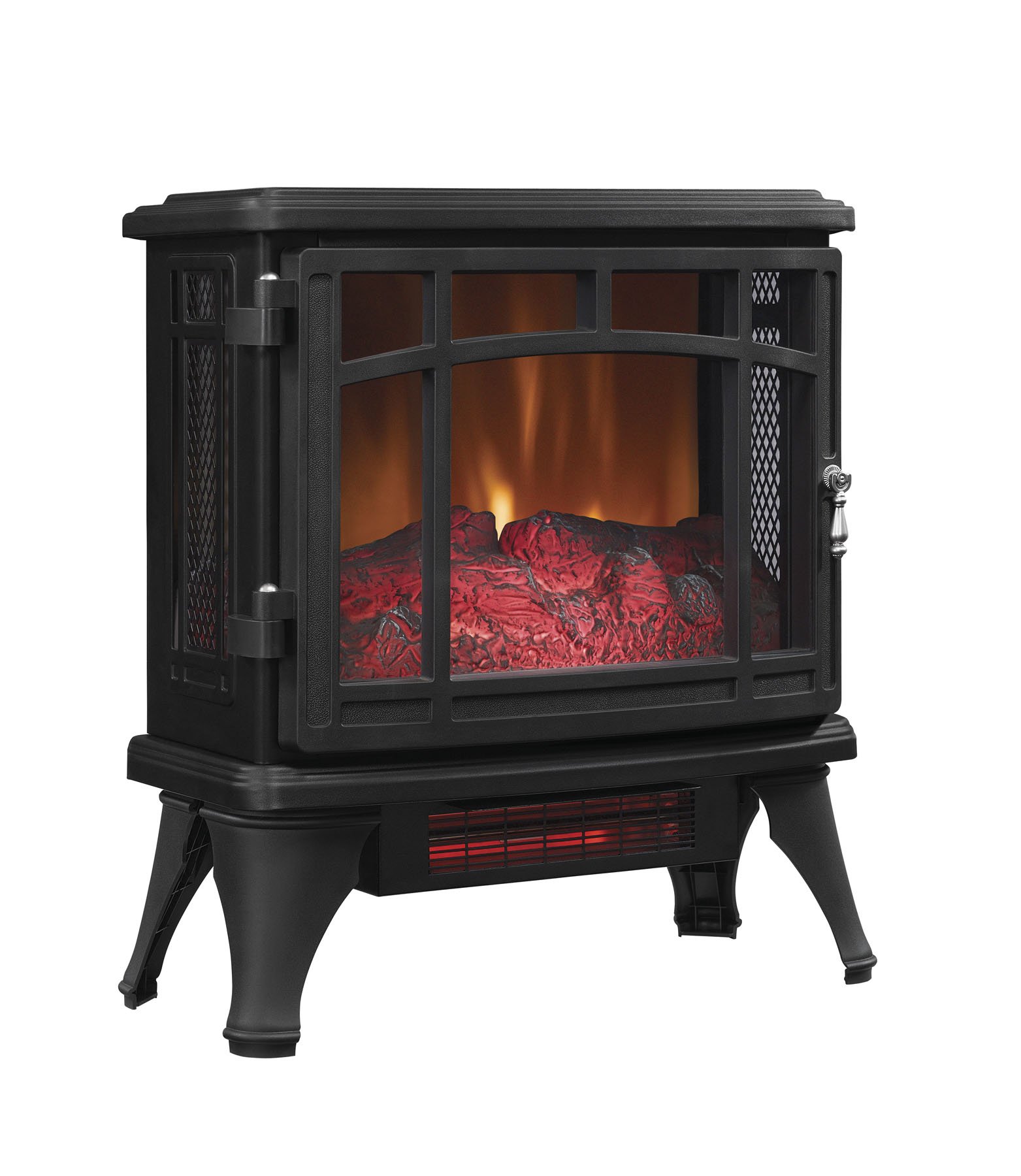 Duraflame Freestanding Infrared Quartz Fireplace Stove, Pure Black