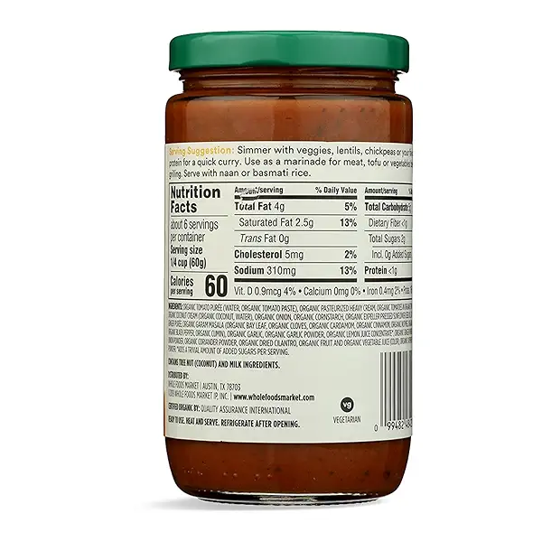 Organic Tikka Masala Sauce, 12 Ounce 2