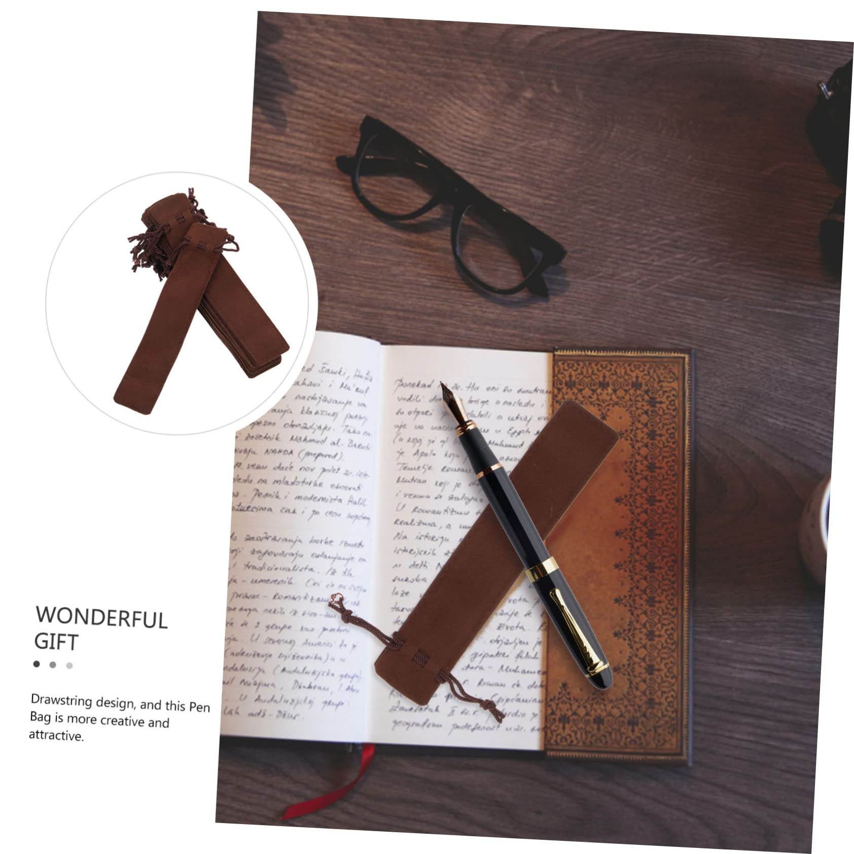 SHINEOFI Estuche para Boligrafos Estuche Boligrafos 75 Piezas Ordenador Portstil Útil Pen Bolso De La Pluma Bolsa para itas Negros Contenedores De Pluma as Portabolígrafos Franela