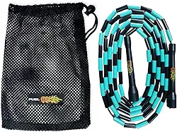 Corda Pular Segmentada Crossover Beaded Rope Freestyle Ajustável Ocean