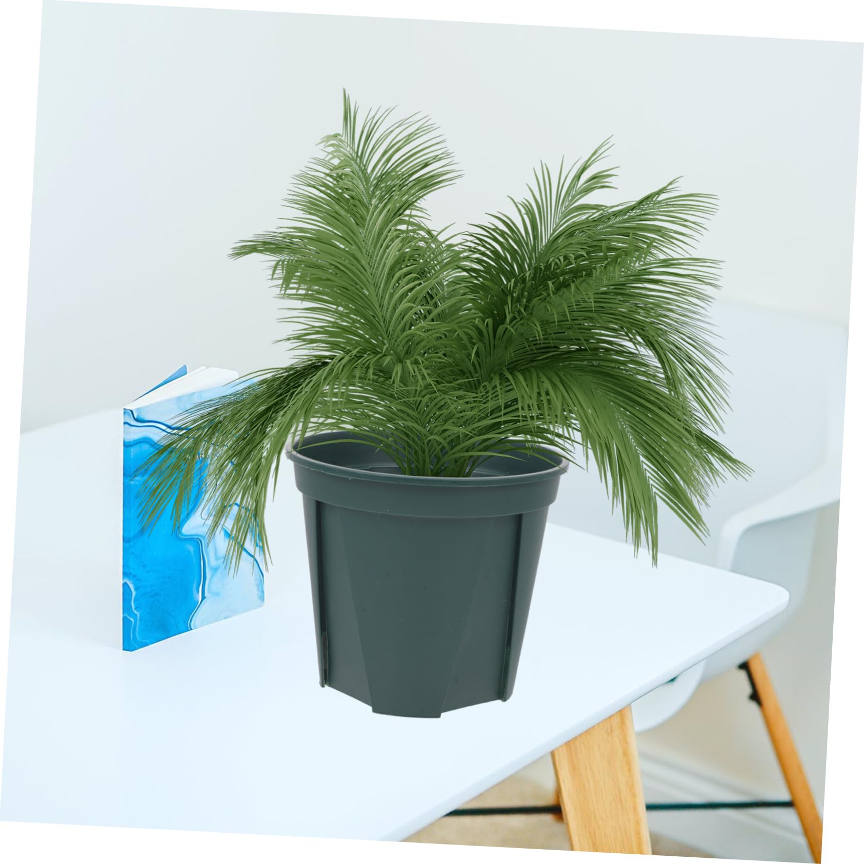 Pots de Fleurs Ronds en Plastique 5 Pièces, Contrôle Racinaire