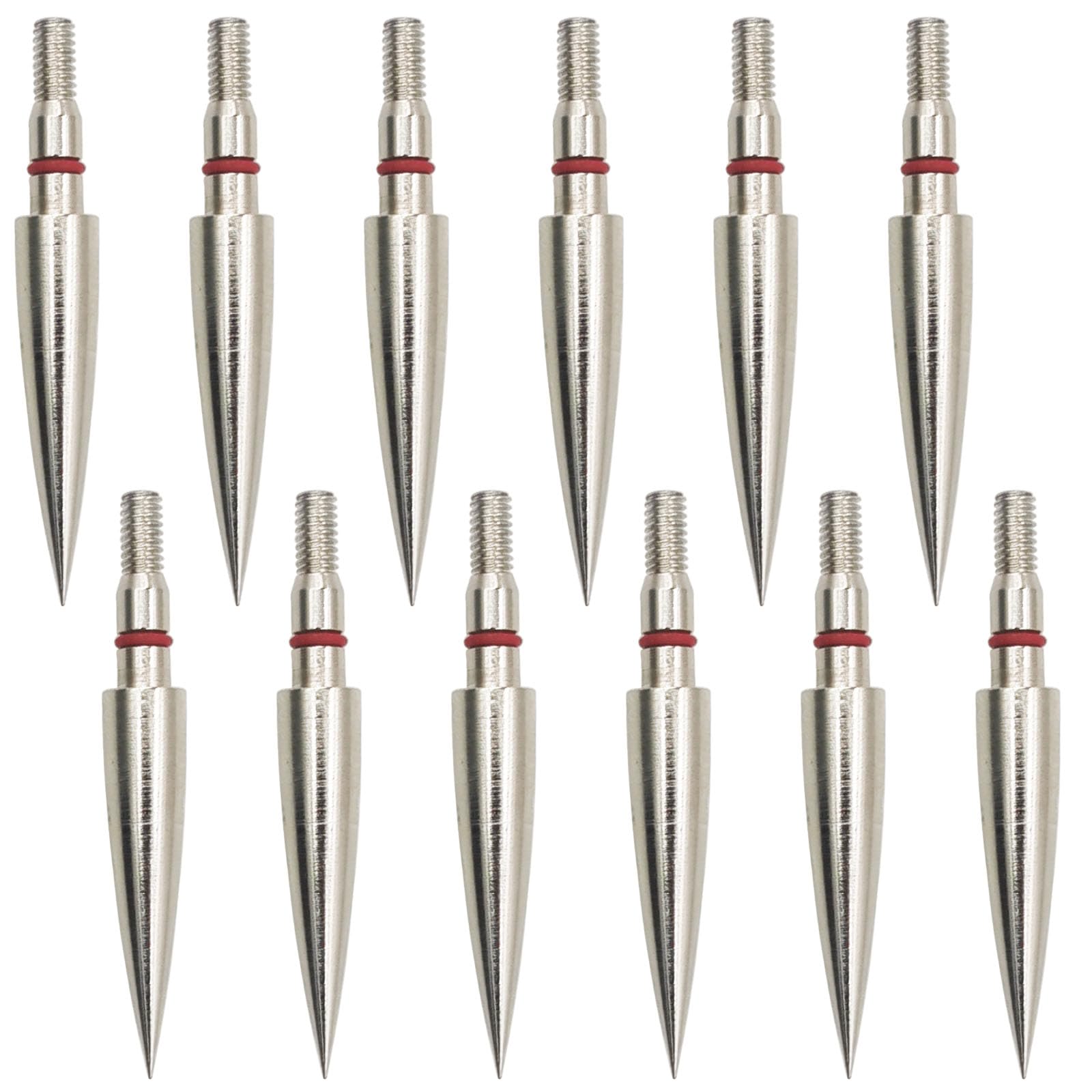 Archery Field Points Practice Field Tips100/125/150/200/300 Grains Archery Target Practice Hunting Broadheads Points Arrow Tip for Recurve Compound Bow Standard Threaded Screw-in Arrow
