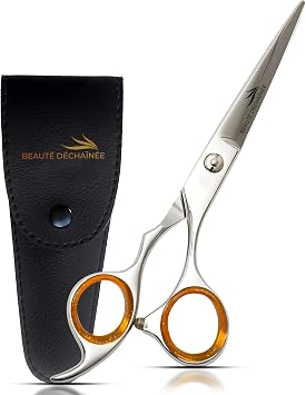 Professional Barber Shears - 6.5 Inch Premium Haircutting Scissors Stainless Steel Hairdressing Scissors for Men & Women Silver