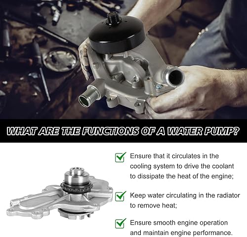 Miniatura 6 de AW6023 Bomba de agua profesional para 2009-2010 EdgeEdge LimitedEdge Sport, Flex, Fusion Sport, Taurus, para MKS Base, MKS EcoBoost, MKX Base, MKZ