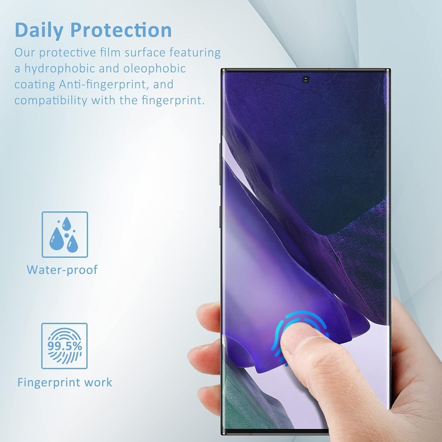 2+ for Galaxy Note 20 Ultra Screen Protector with Cera