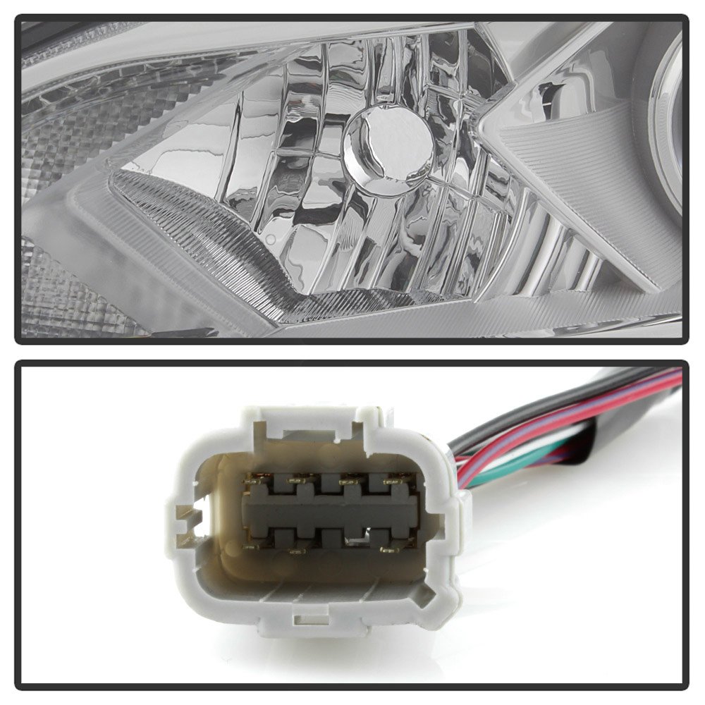 Pair Halogen Headlights For 2016-2018 Nissan Altima – Black Housing, Clear Lens