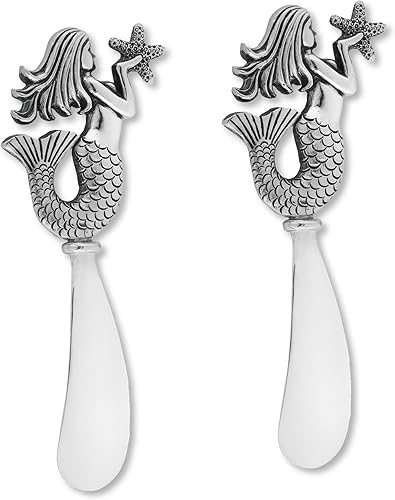 Miniatura 5 de UP ware - Juego de 2 cuchillos esparcidores de queso y mantequilla de aleación de zinc (estrella de mar)