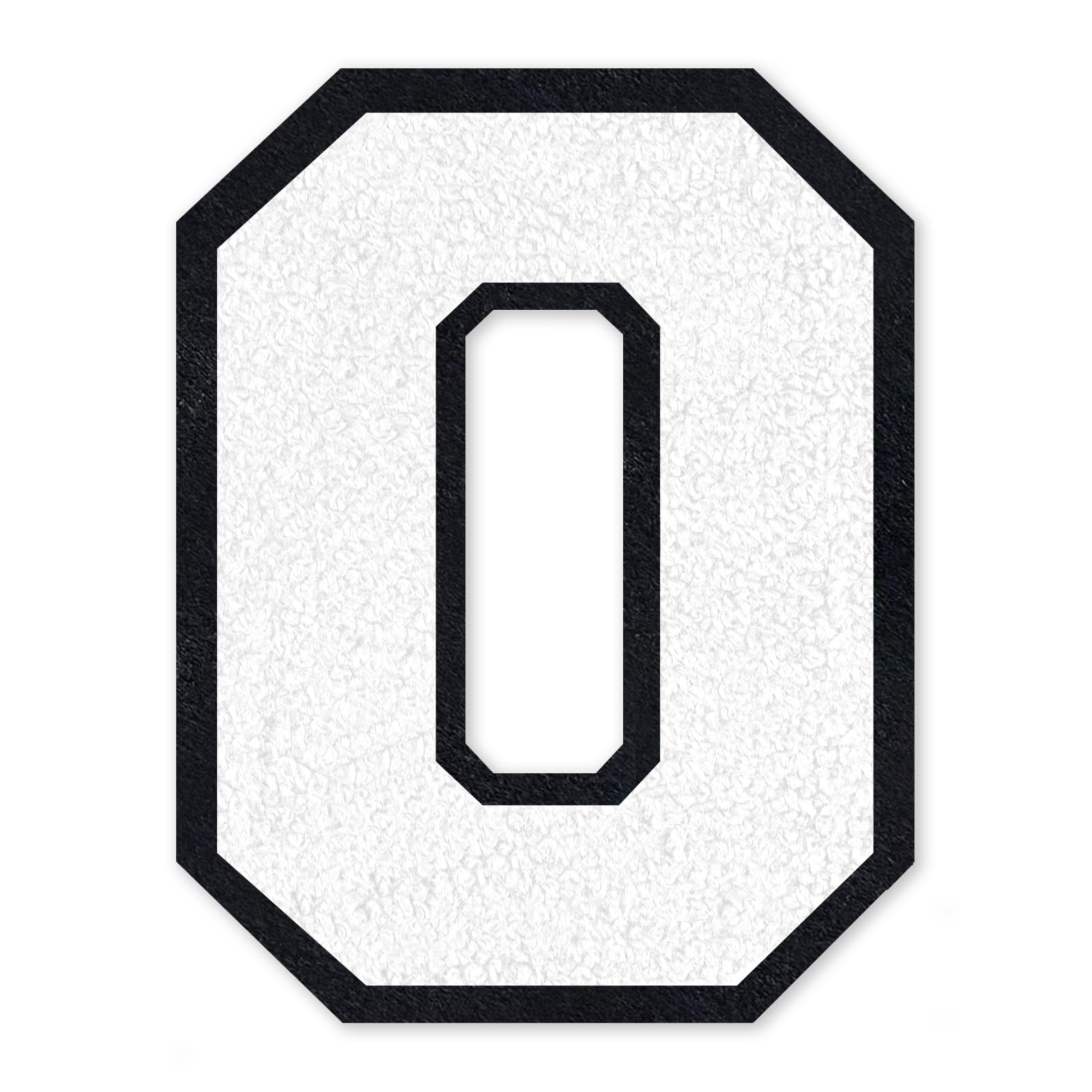 QianSiLi 6.0 Inch Chenille Iron On Letters for Clothes Varsity Letter Patches Embroidered Patch Iron On Patches for Clothing Jacket/Hoodie/Varsity (White,O)