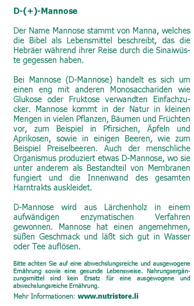 Mannose 100% Granulat 150 g