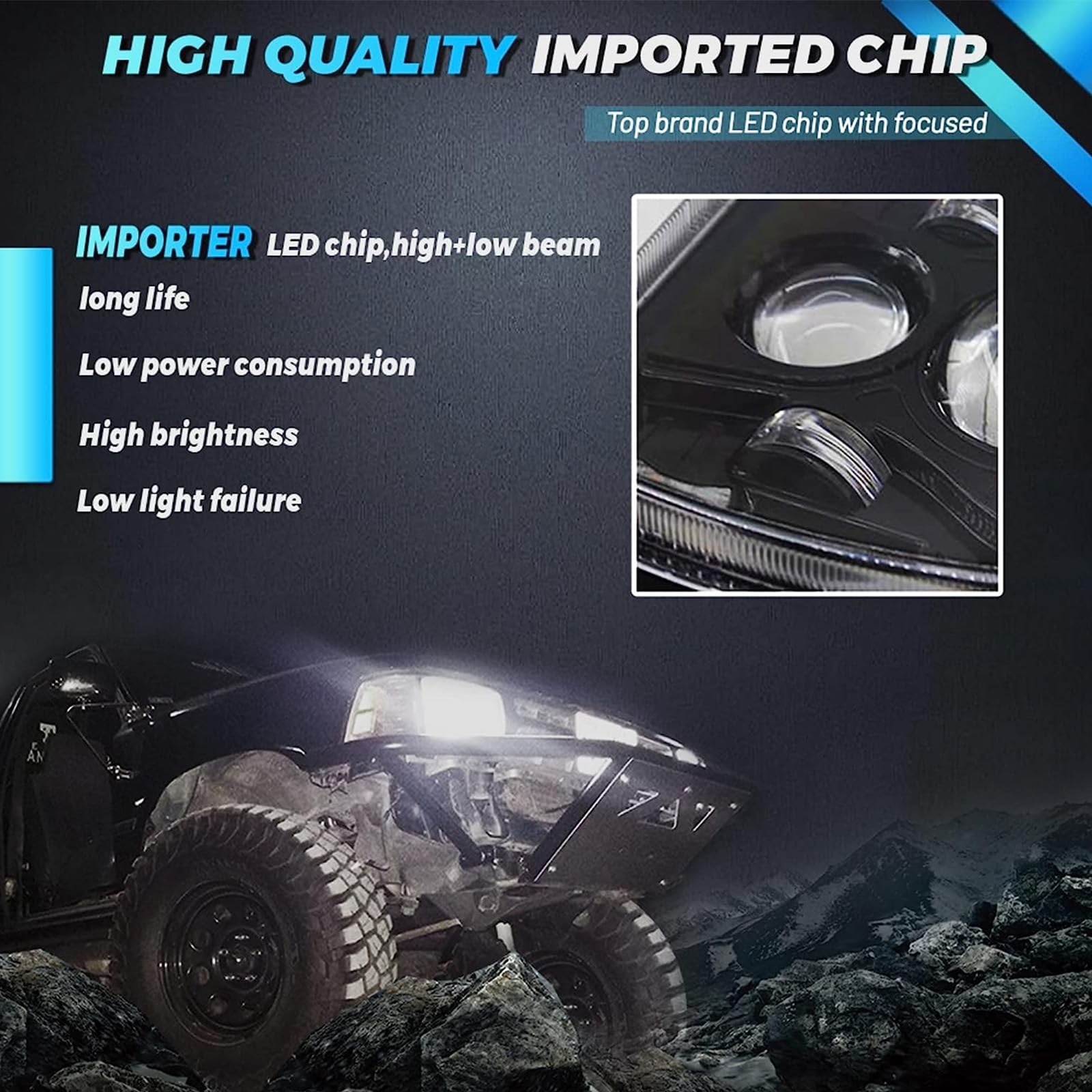 Amazon.com: YUGUANG 5x7 7x6 LED Headlights, H6054 LED Headlights
