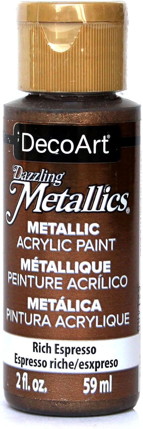 Deco Art Americana Acrylic Metallic Paint, Rich Expresso, Brown, 59 ml