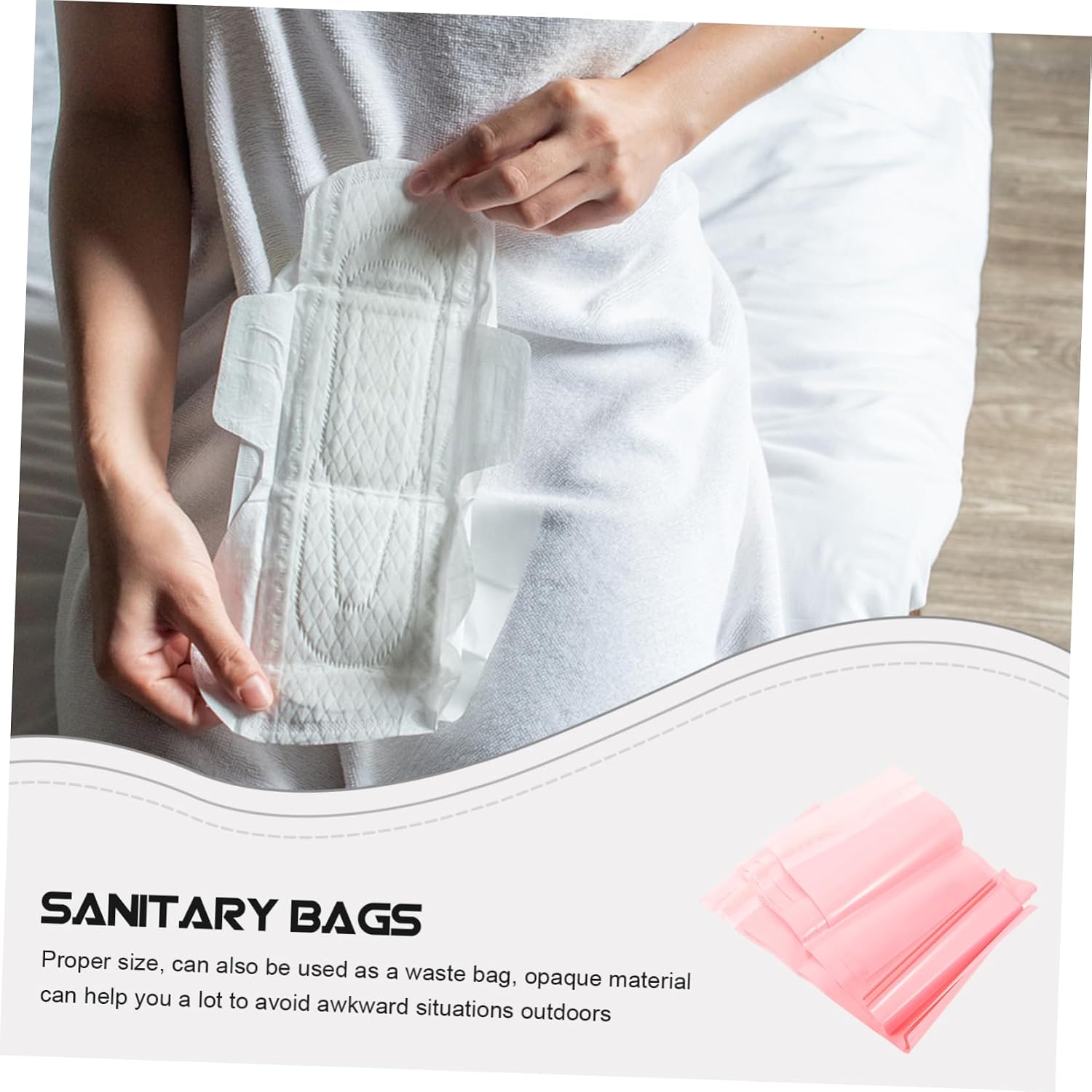 CALLARON 4sets Sanitary Napkin Disposal Bags Travel Underwear Storage Period Products 100pcs*4